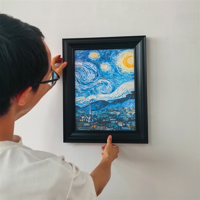 美式简约油画外框数字丙烯十字绣装裱电视沙发背景墙装饰定制相框图片
