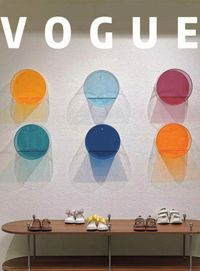 亚克力透明书架圆形壁挂上墙创意手办公仔置物收纳架陈列架装饰