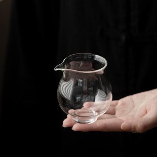 透明高硼硅玻璃公道杯分茶器女士高颜值匀杯一人茶具茶海 日式