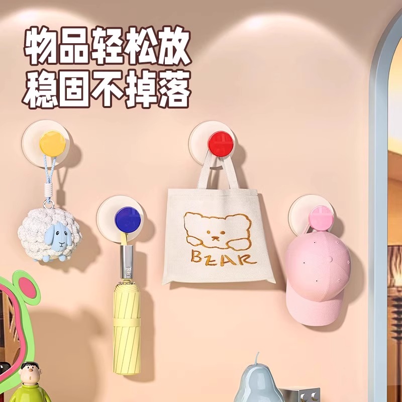 多巴胺吸盘挂钩浴室门后挂衣架卫生间挂毛巾厨房强力承重无痕粘贴