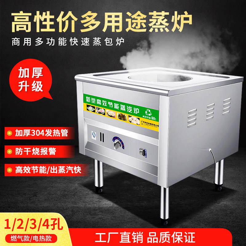 特缤蒸包炉商用电热蒸包子机多功能燃气瓦斯蒸炉节能王肠粉机厂家