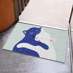 原创卡通小猫家用入户进门口蹭土加厚耐磨防滑丝圈脚地垫 还行