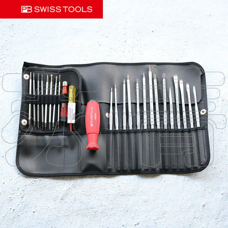 瑞士原装PB Swiss Tools 便携式卷袋31件全能螺丝刀套装PB 8515