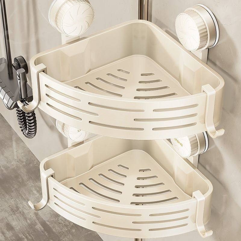 吸盘三角置物架卫生间厕所免打孔壁挂式三角篮浴室洗漱台收纳架子