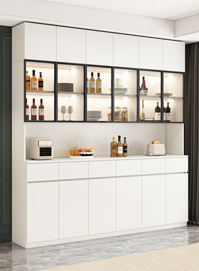 蜂窝铝餐边柜一体靠墙家用酒柜茶水柜高柜现代简约客厅厨房置物柜
