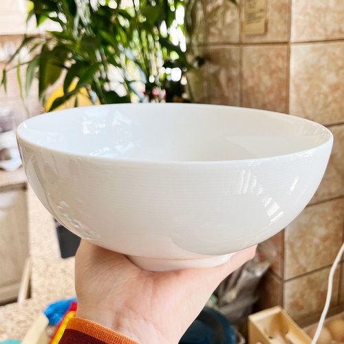 优尊陶瓷家用釉下彩纯白餐具汤碗