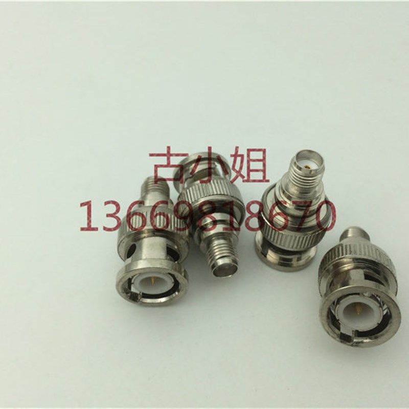 BNC公头转SMA母头射频同轴连接器Q9/SMA-JK镀镍驳接头BNC/SMA-JK