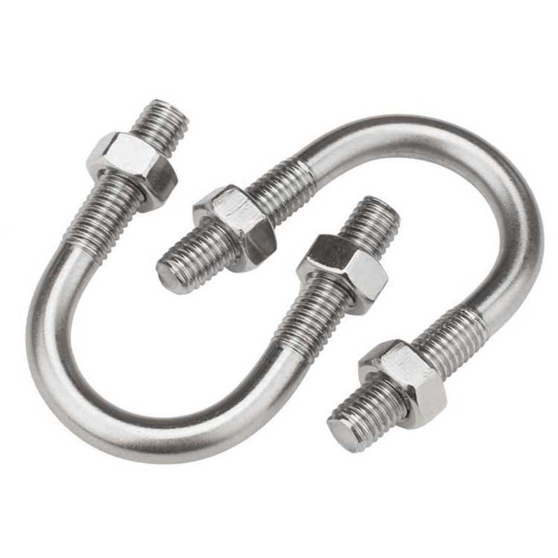 U型螺栓304不锈钢U型螺丝螺母套装U形管卡管夹固定卡扣M6M8M10M12