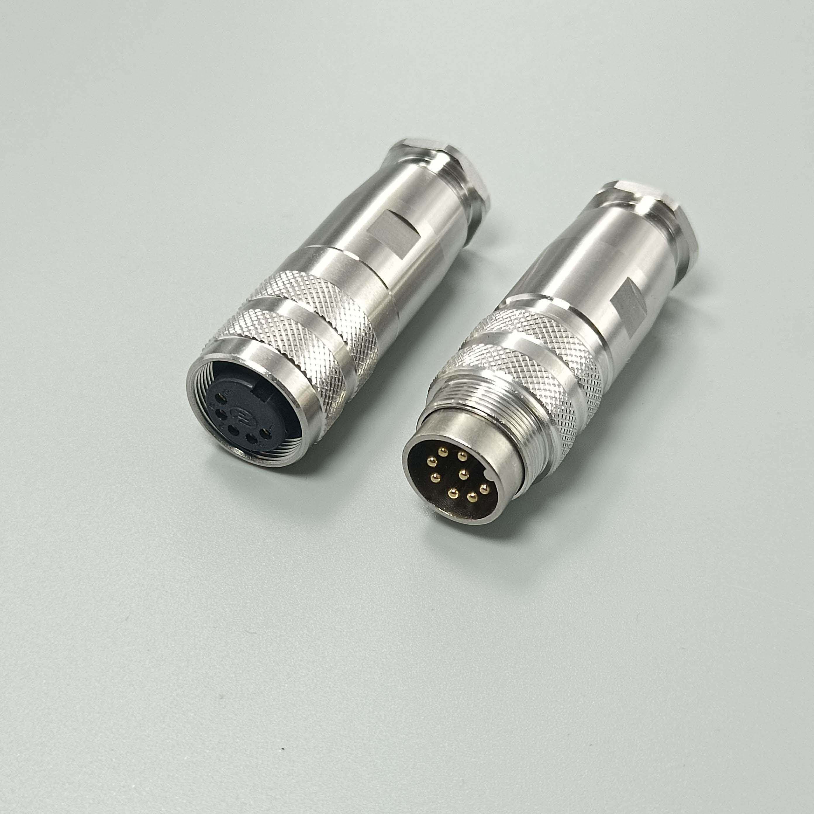 M16航空插头C091-AL-BL全金属连接器公母头2芯3芯4芯5芯6芯7芯8芯