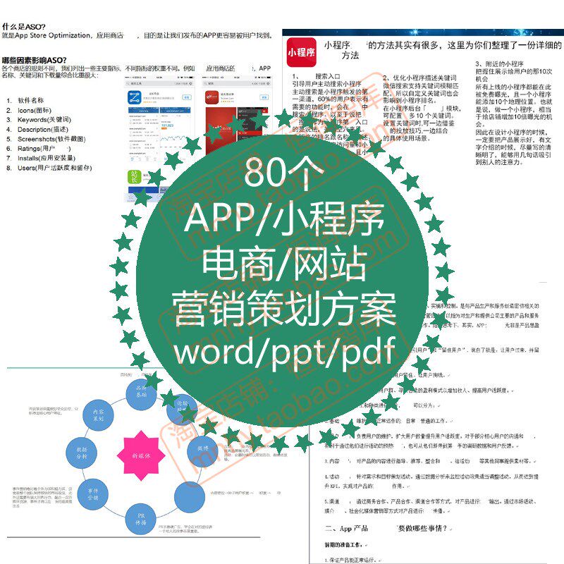 APP小程序营销策划书方案电商计划模式平台网络网站线上案例商城