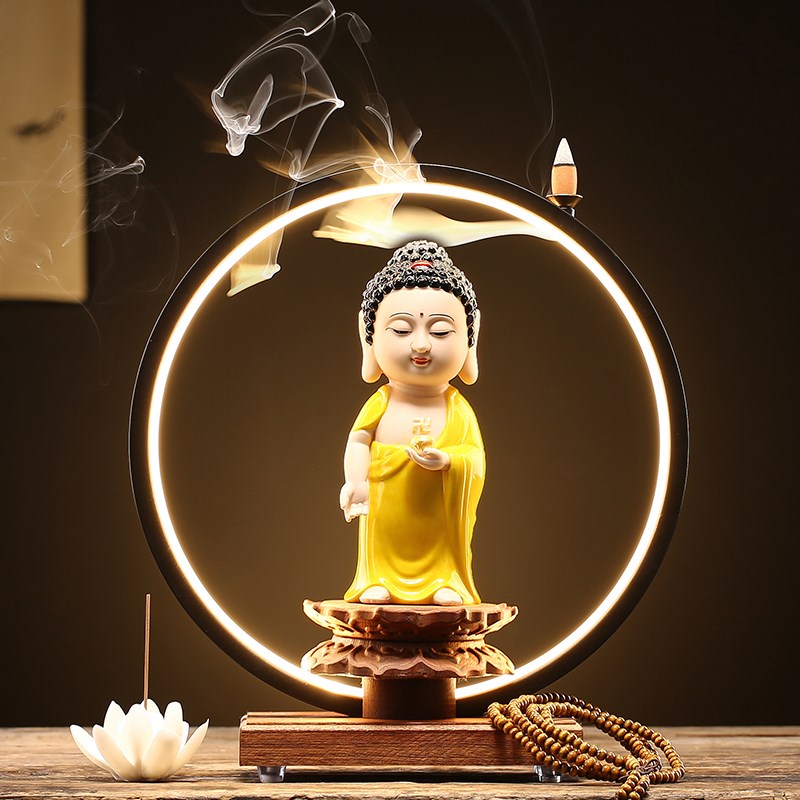 墨修缘西方三圣铜阿弥陀佛观世音大势至菩萨观音佛像家用供奉摆件
