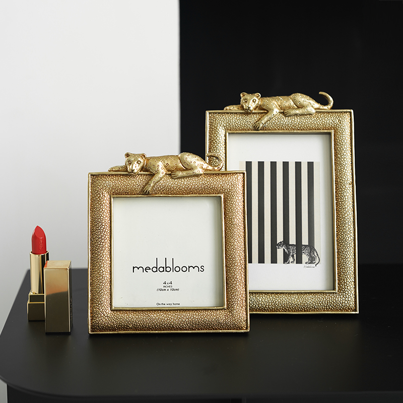 ladylike金豹子6寸相框摆台照片墙 玄关摆件家居饰品乔迁新居礼品