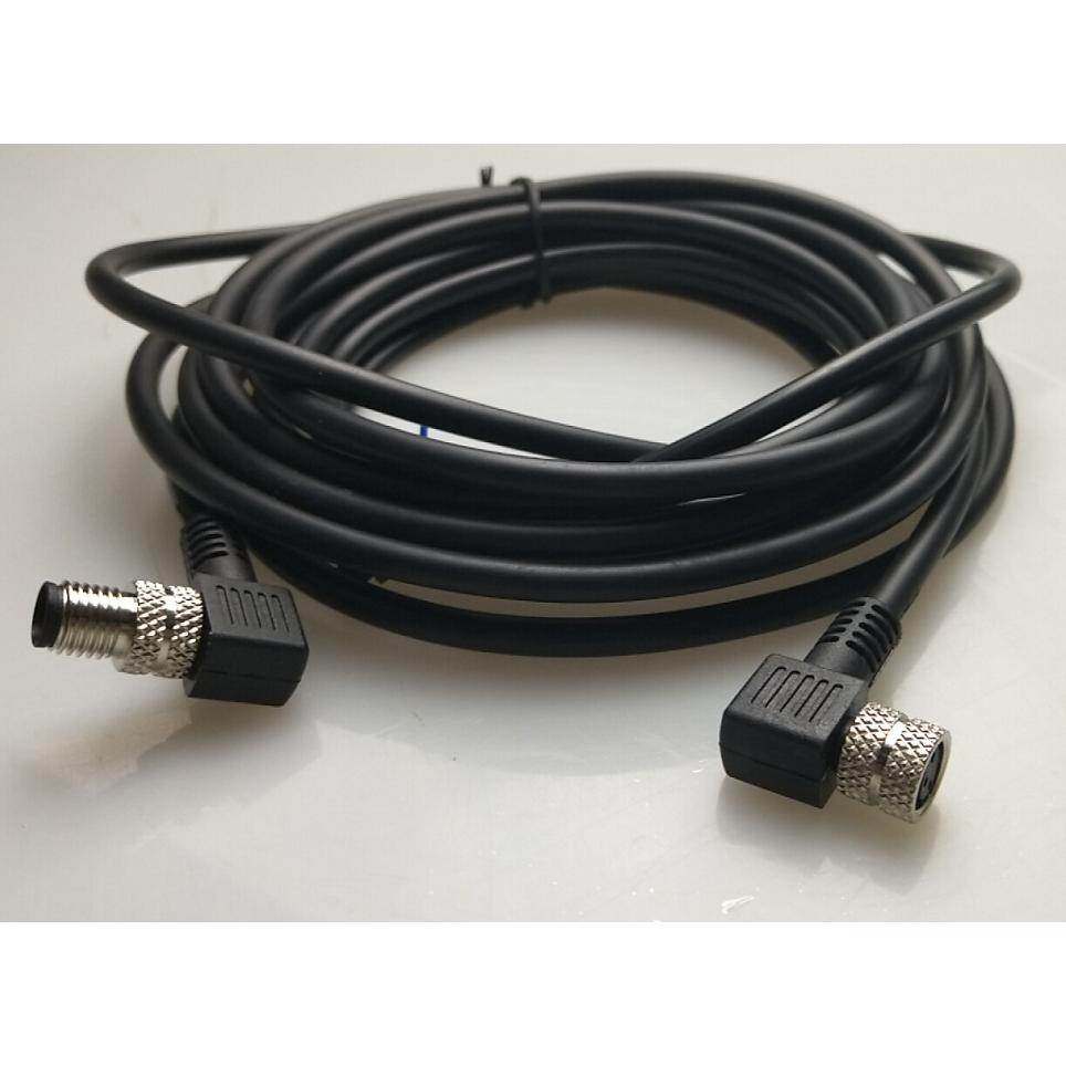 M8连接器传感器双头插头线直头/弯头航空插头3芯4芯公/母连接线