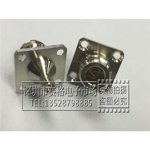 纯铜N/SMA-KKF同轴转接头 高频N母转SMA母带法兰盘工业极转接头