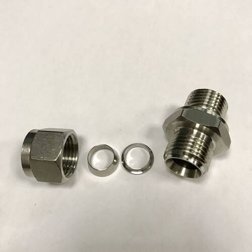 M16x158mm 不锈钢卡套接头 外螺纹m16*15 卡外径8mm不锈钢管