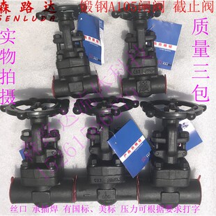 美标闸阀Z61H-800/1500LB锻钢A105承插焊丝口闸阀DN15-DN50截止阀