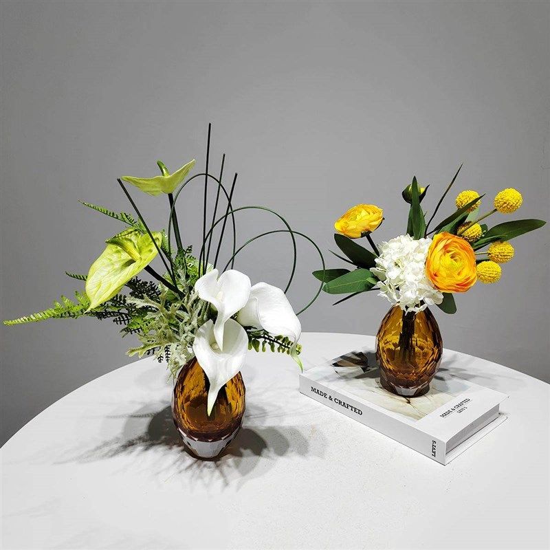 现代高级感仿真花艺摆件琥珀色花瓶客厅售楼处洽谈桌餐桌摆花装饰,童鞋/婴儿鞋/亲子鞋,量脚器,淘宝优惠券,粉丝福利购,淘宝优惠卷