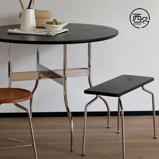 西多home 凳 实木方凳北欧简约日系小凳子复古玄关凳家用门口换鞋