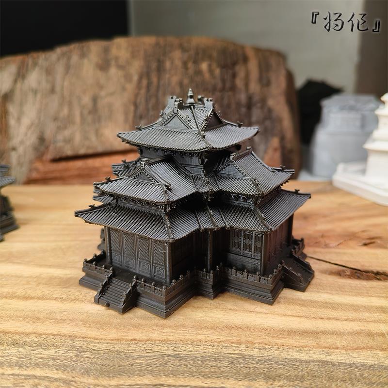将作手造水泥摆件鱼缸造景故宫角楼国风古建筑送礼沙盘微景观