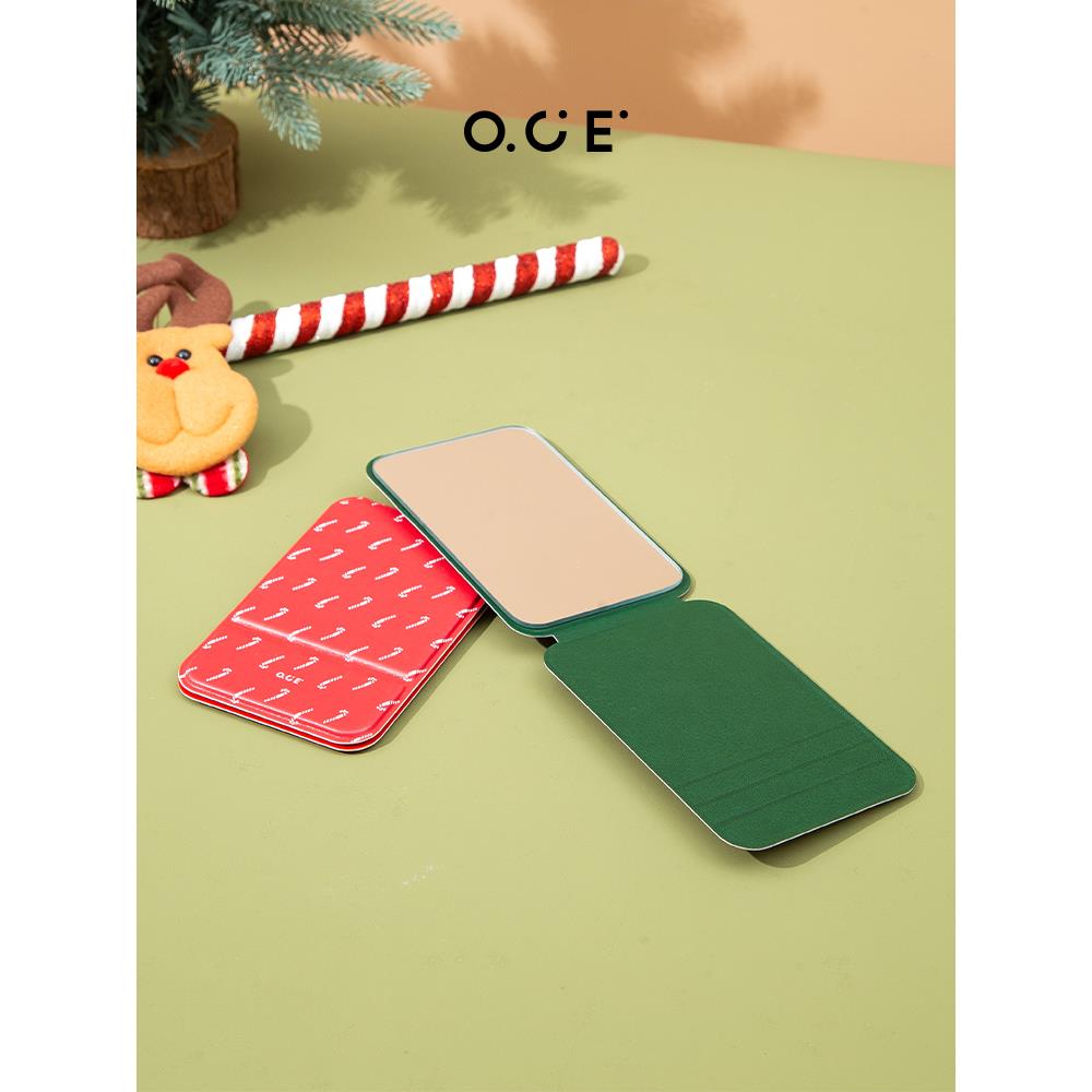 OCE可爱折叠化妆镜女便携台式小镜子学生宿舍桌面可立高清梳妆镜