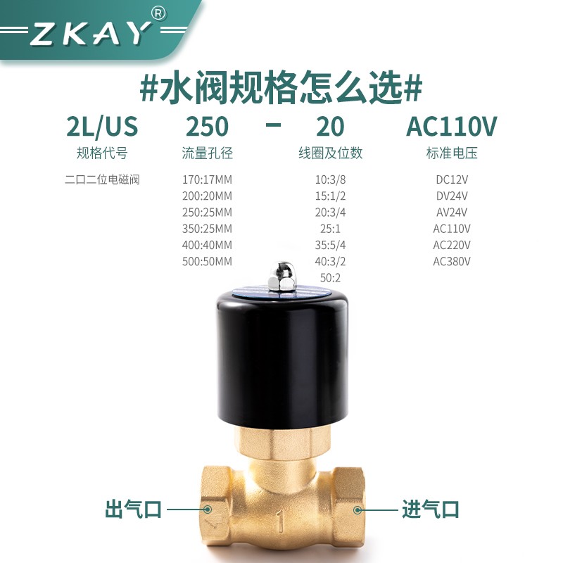 全铜耐高温蒸汽电磁水阀2L/US-15/20/25/40/50蒸气控制阀24V 220V
