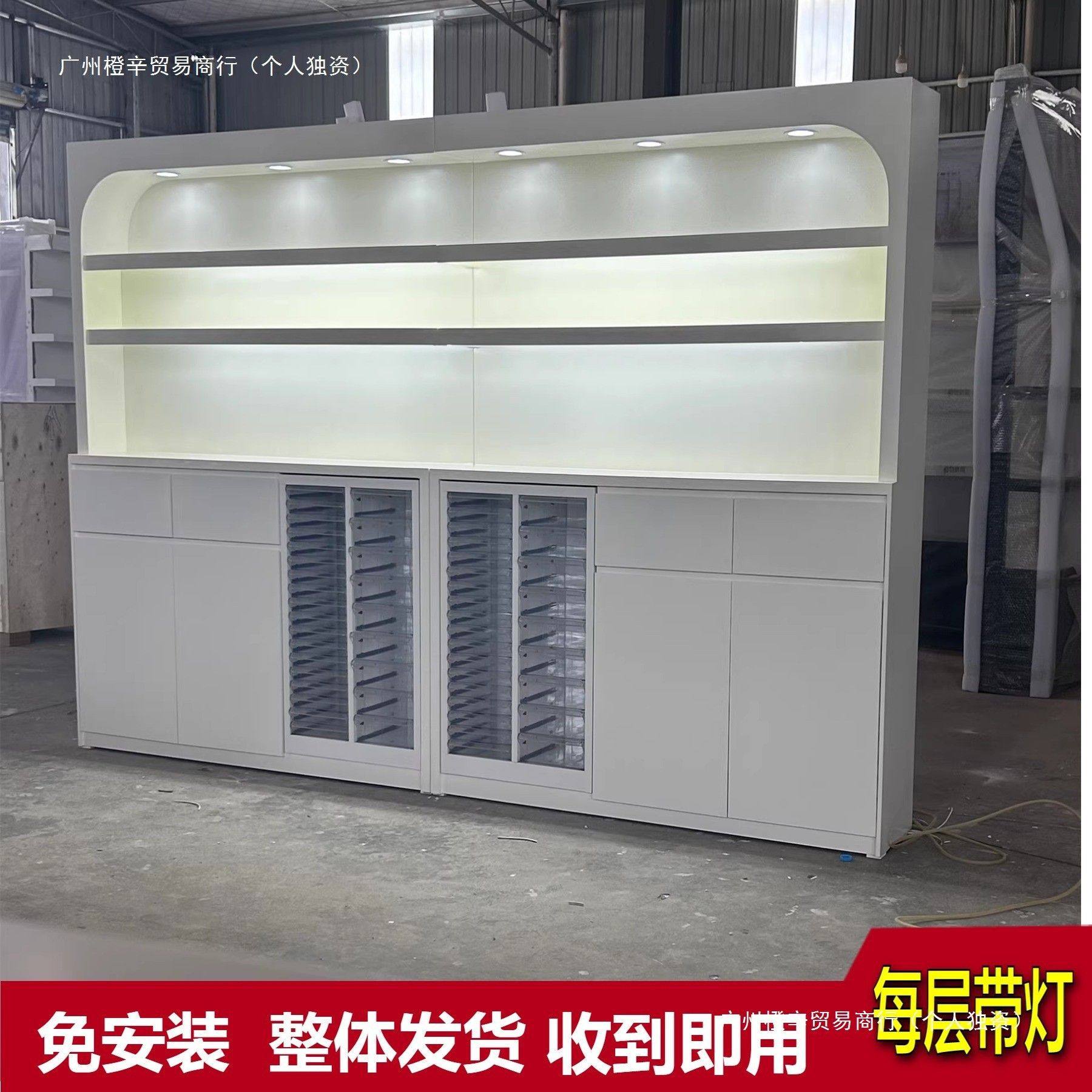 美甲展示柜指甲油胶收纳柜子日式风穿戴甲美容院产品展柜陈列货架