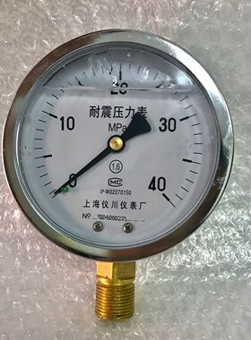 上海仪川仪表厂YN100 040mpa耐震压力表100mm径向400公斤M20X15