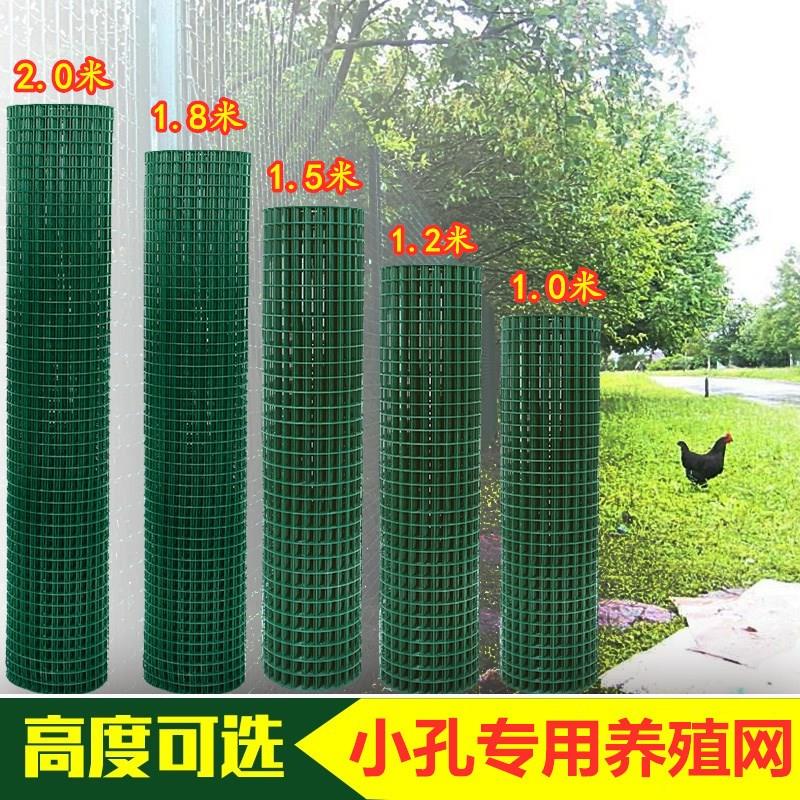 小孔绿网格包塑电焊网铁丝网围栏养殖网养鸡网荷兰网钢丝网防护网