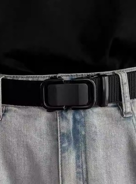 新款尼龙帆布自动扣皮带男女式休闲百搭学生腰带户外军训裤带