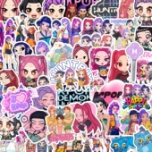 Hunters猎魔女团笔记本电脑贴纸装 100张KPop Demon 饰行李箱相框画手账文具水杯头盔吉他DIY防水立体贴画