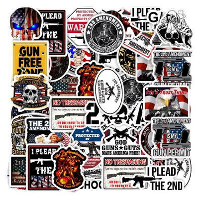 50张美国法案旗帜图标卡通车贴纸