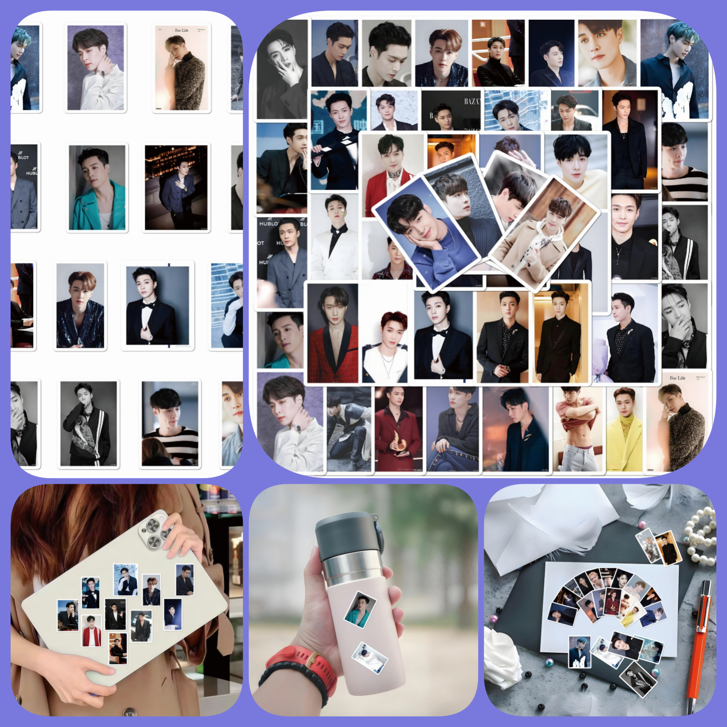 57张新款热卖张艺兴明星个人写真人物涂鸦照片贴纸装饰厨房摩托车汽车广告墙面手机电动车平板鱼缸背景贴画