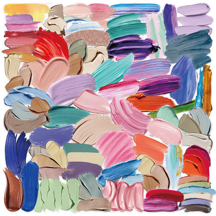 60张透明彩色调色盘笔迹系列贴纸DIY手账装饰行李箱笔记本电脑手机壳头盔冰箱吉他相框画墙面DIY防水贴画