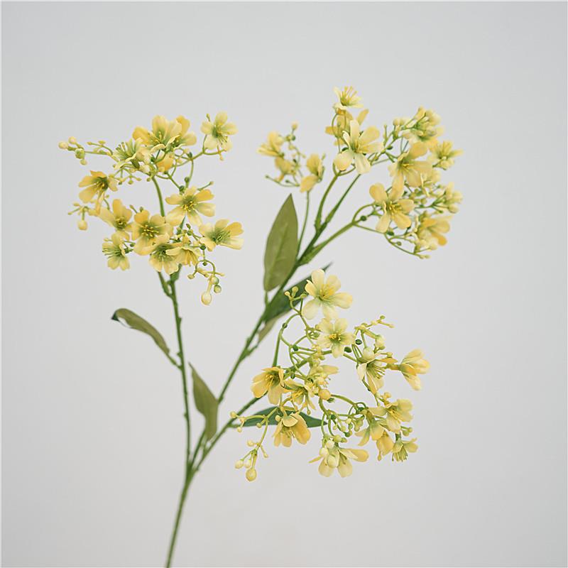 小清新仿真花束单枝瑞香花田园油菜花小碎花插花配花婚庆装饰假花