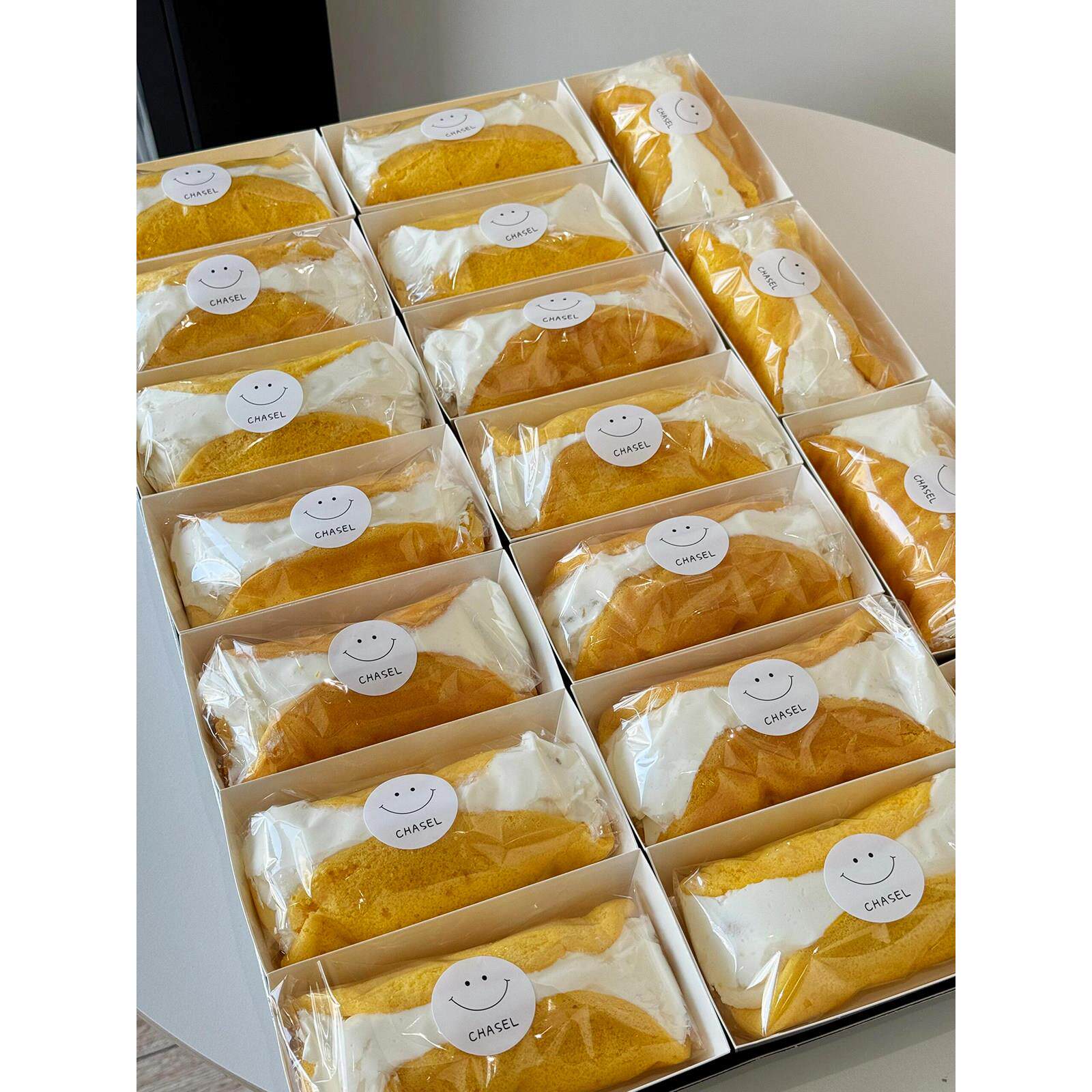 香蕉蛋糕包装纸网红蛋糕卷玻璃纸抱抱卷透明纸袋东京香蕉卷包装盒
