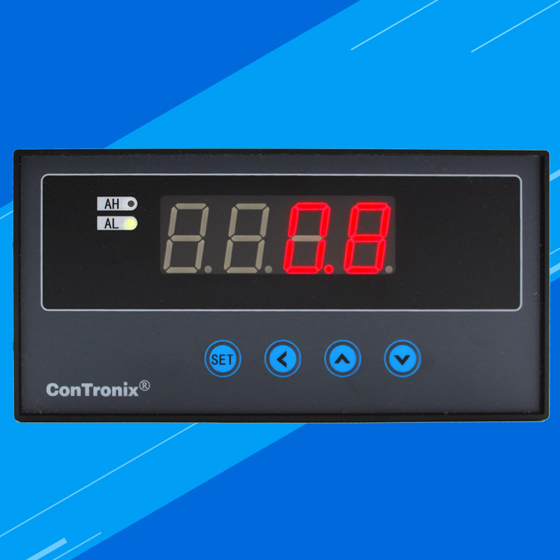 温度压力传感器显示仪表  0-5v/0-10/4-20mA/pt100 带2继电器