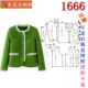 蕾丝夹棉袄小香风外套女棉衣女装 1666衣服装 裁剪图纸样板新款