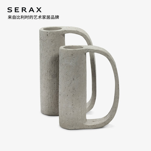 比利时Serax现代简约水泥花瓶北欧风抽象造型装饰摆件艺术家居