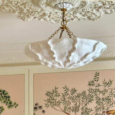 法式复古侘寂风中古设计师vc石膏吊灯卧室美式客厅餐厅别墅老钱风