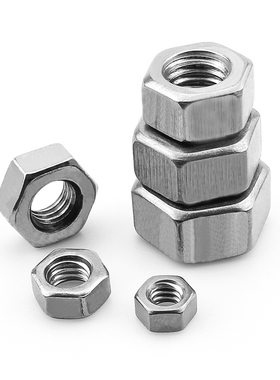 钛合金TA2六角螺母大全M1M2M3M4M5M6M8M10M12M24纯钛螺套螺丝螺帽