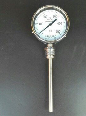 双金属温度计 WSS-411 0-500 L=75-200mm M27x2 直径100mm 杆10