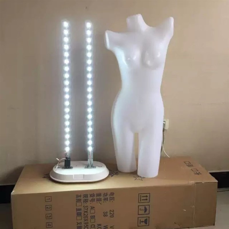 灯箱美体塑身衣塑形内衣模特道具女发光半身展示架模特架灯模