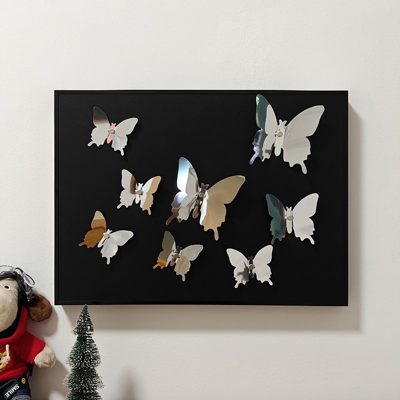 立体蝴蝶磁吸电表箱装饰画弱电箱遮挡总开关挂画中古风轻奢免打孔