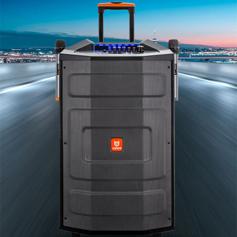 贝德超群BD-H1286户外音响15寸广场舞拉杆音箱移动快手k歌便携式