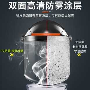 多功能防护面罩切割打磨角磨机护目镜工业防飞溅全脸防护电焊