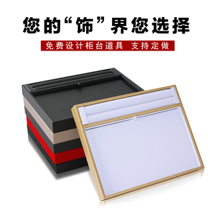 pu皮珠宝首饰托盘小绒布项链戒指饰品收纳空盘玉器道具展示看货盘