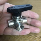 内丝三通球阀仿美球阀G1 304不锈钢内丝三通球阀水平式