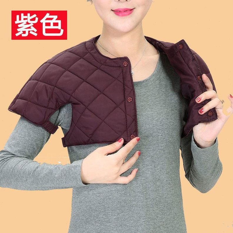 直销羽绒棉护肩保暖睡觉中老女士护肩膀护颈椎坎肩月子哺乳防寒厚