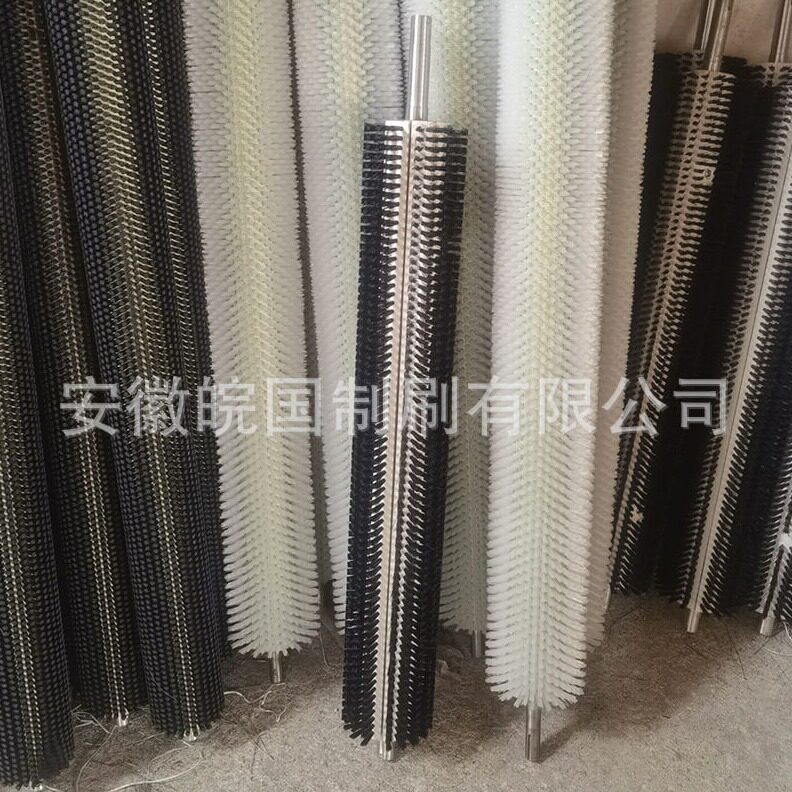 直销土豆干洗机毛刷辊食品水果蔬菜清洗机辊刷尼龙丝除尘螺旋滚筒