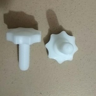 50梅花手柄螺丝螺栓 电镀线专用PP塑料1 M12